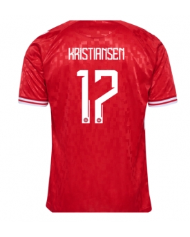 Danimarca Victor Kristiansen #17 Maglia Gara Casa Repliche Europei 2024 Danimarca Victor Kristiansen #17 Maglia Gara Casa Repliche Europei 2024